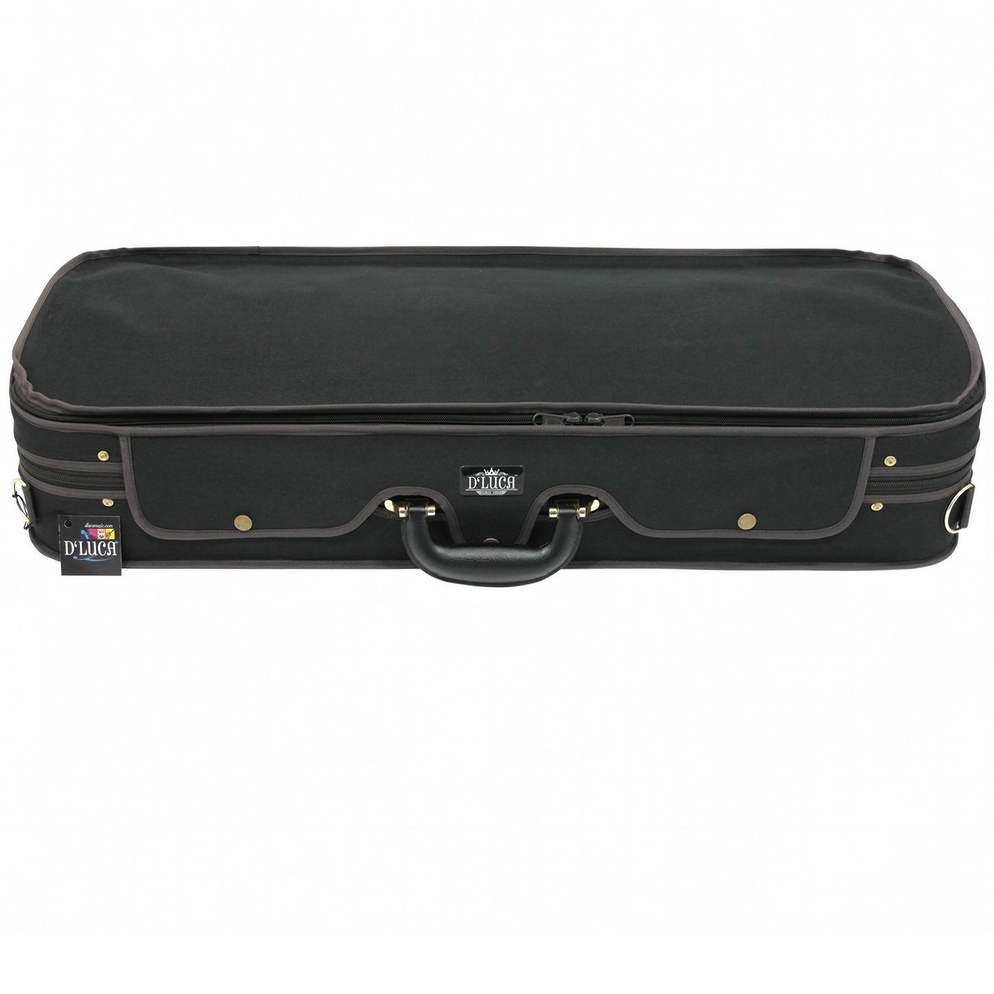 D’Luca Pro Series CP04M Double Violin Case Black-Burgundy
