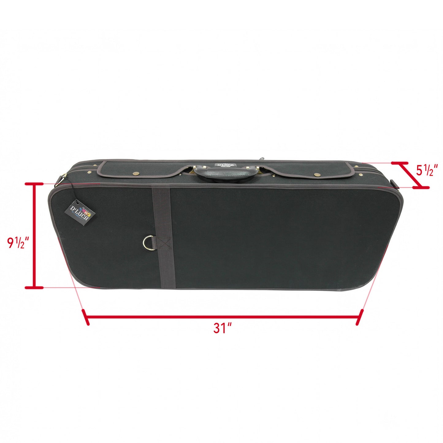 D’Luca Pro Series CP04M Double Violin Case Black-Burgundy