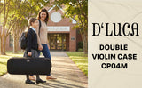 D’Luca Pro Series CP04M Double Violin Case Black-Burgundy