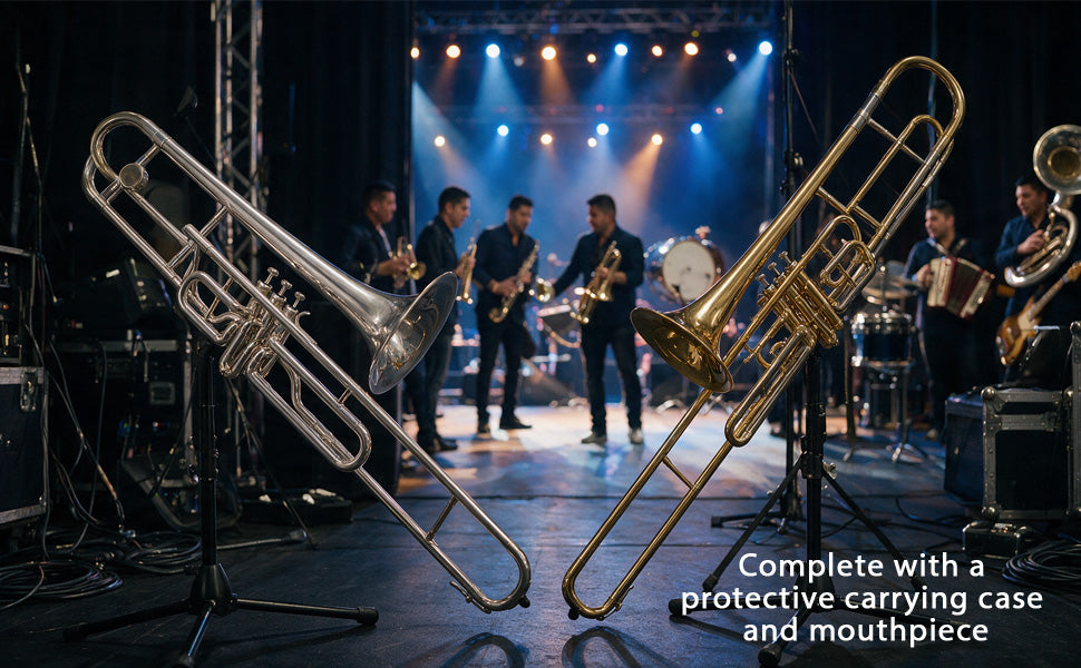 D'Luca MX510 Series C Valve Trombone, Nickel-Plated Finish