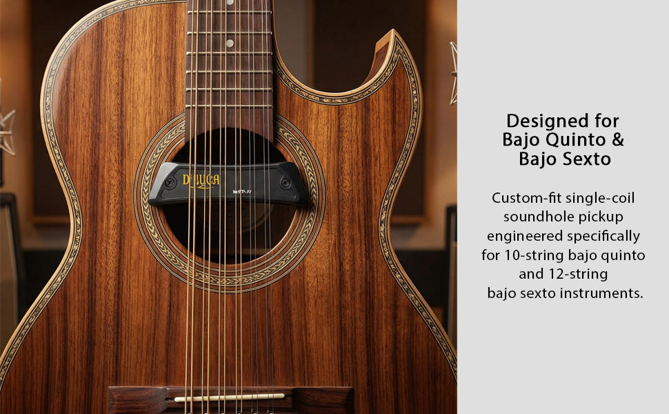 D’Luca Bajo Quinto and Bajo Sexto Passive Soundhole Pickup Single Coil