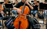 D’Luca Tonmeister 400 Ebony Fitted Cello Outfit 3/4 Size with Bow and Gig Bag
