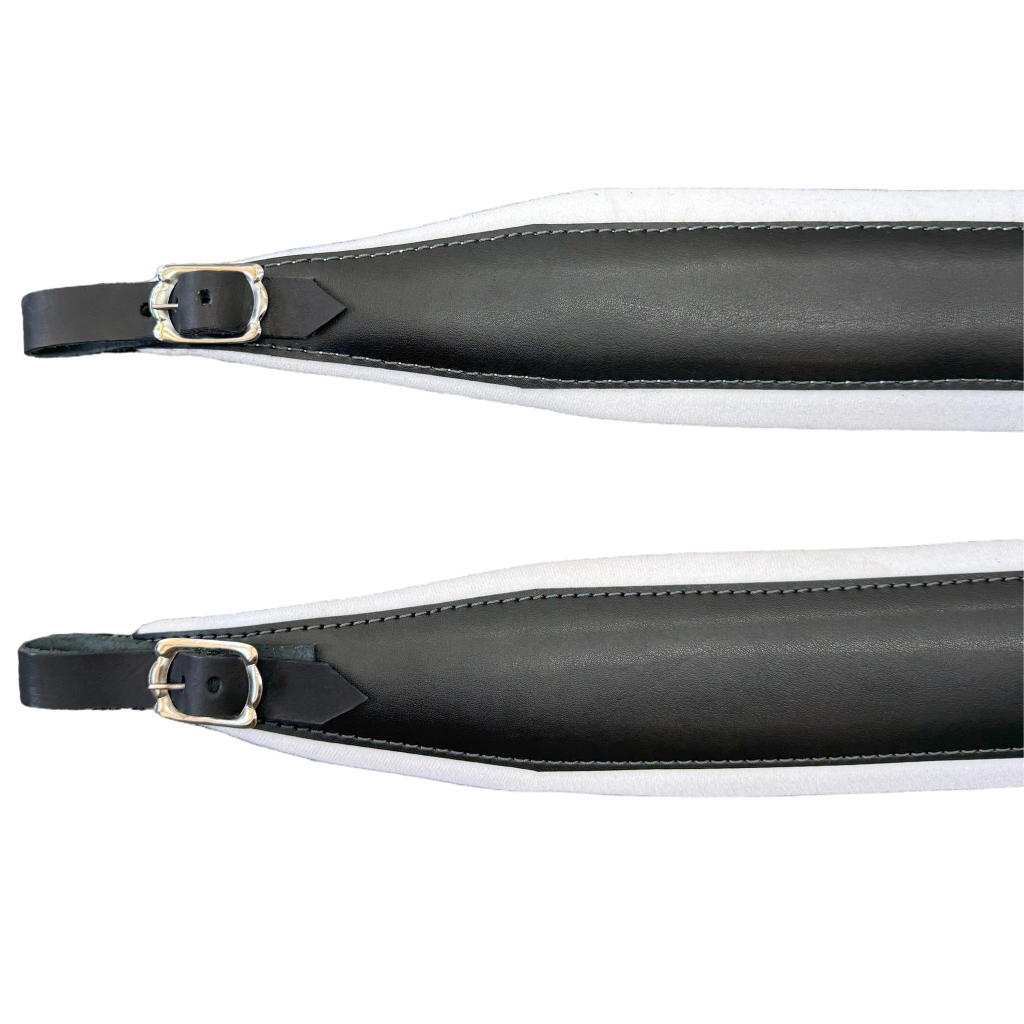 D'Luca MX3 Leather Accordion Straps White/Black