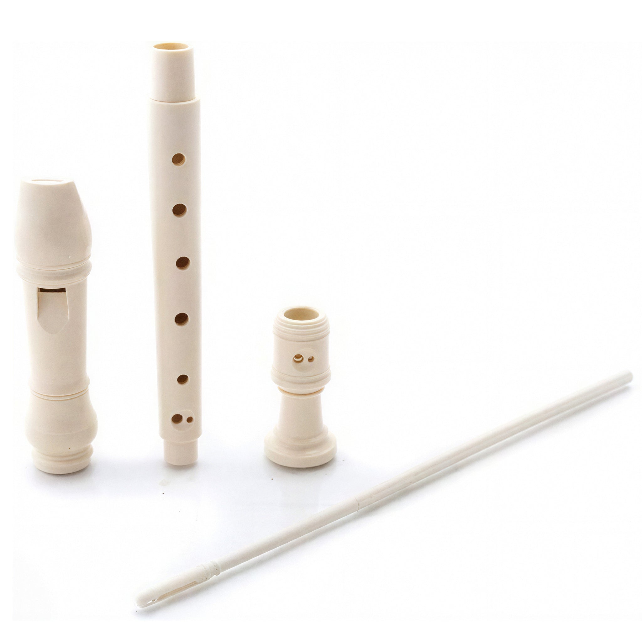 D'Luca Student 3 Piece Recorder Flute Ivory