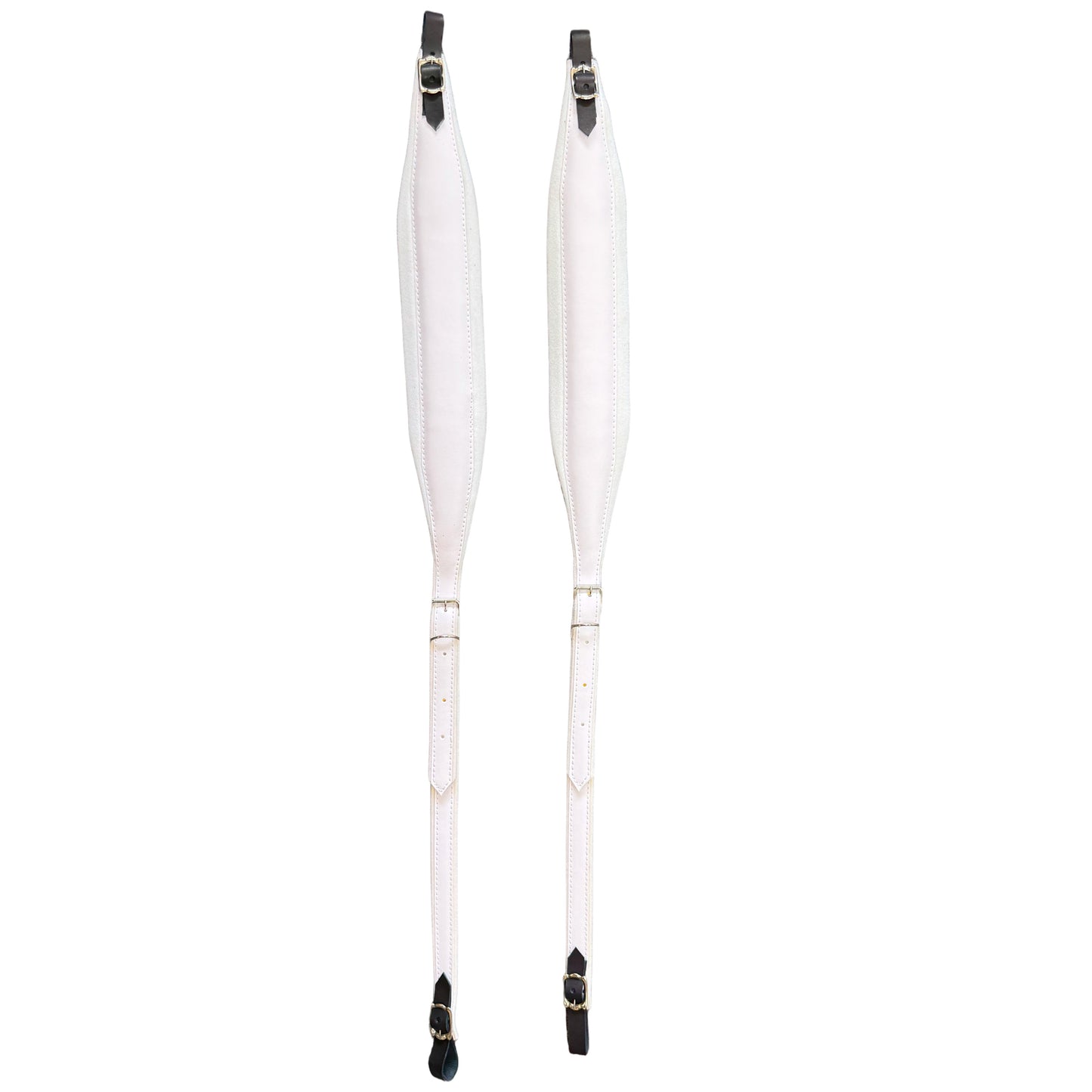 D'Luca MX3 Leather Accordion Straps White/White