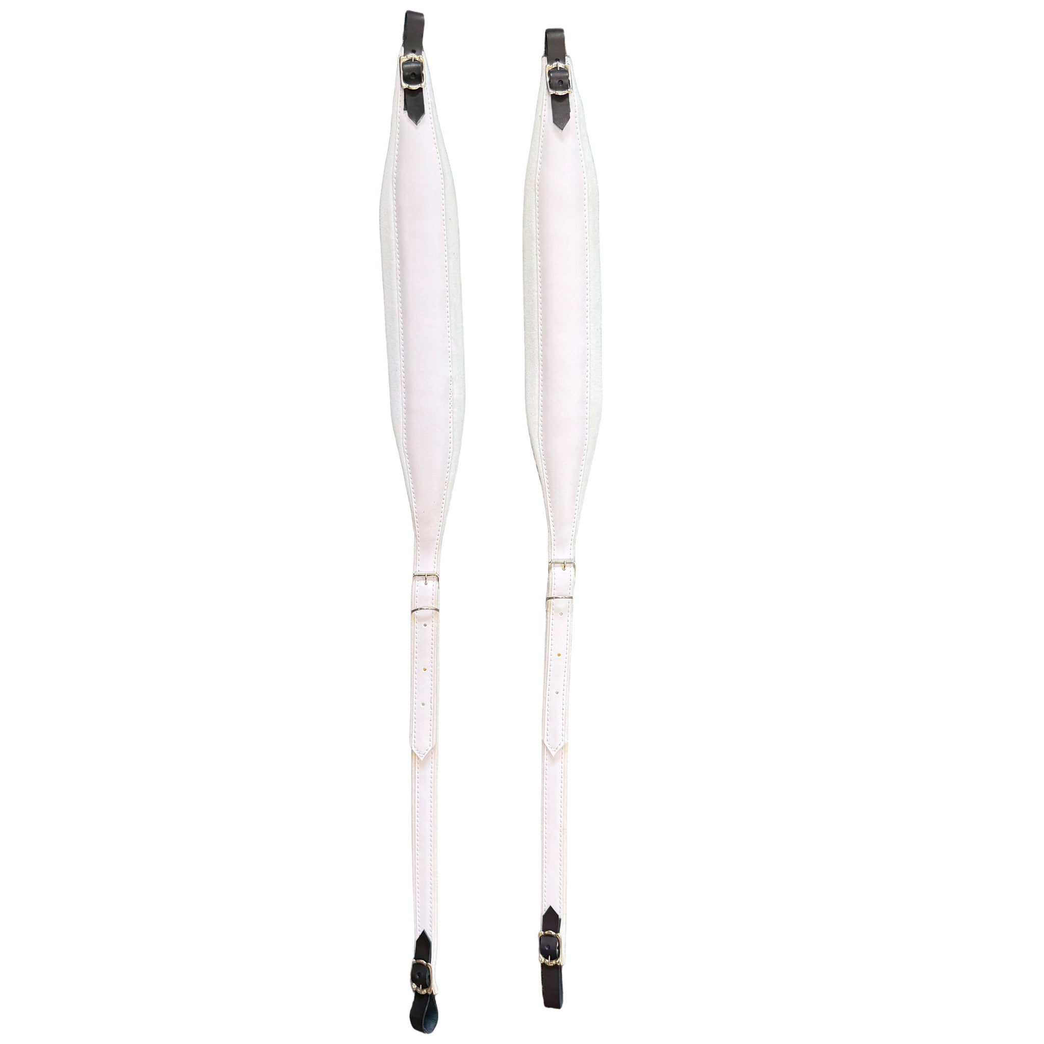 D'Luca MX3 Leather Accordion Straps White/White