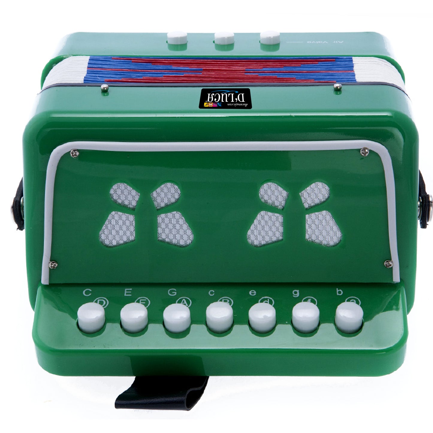D'Luca Kids Series Button Accordion, Green