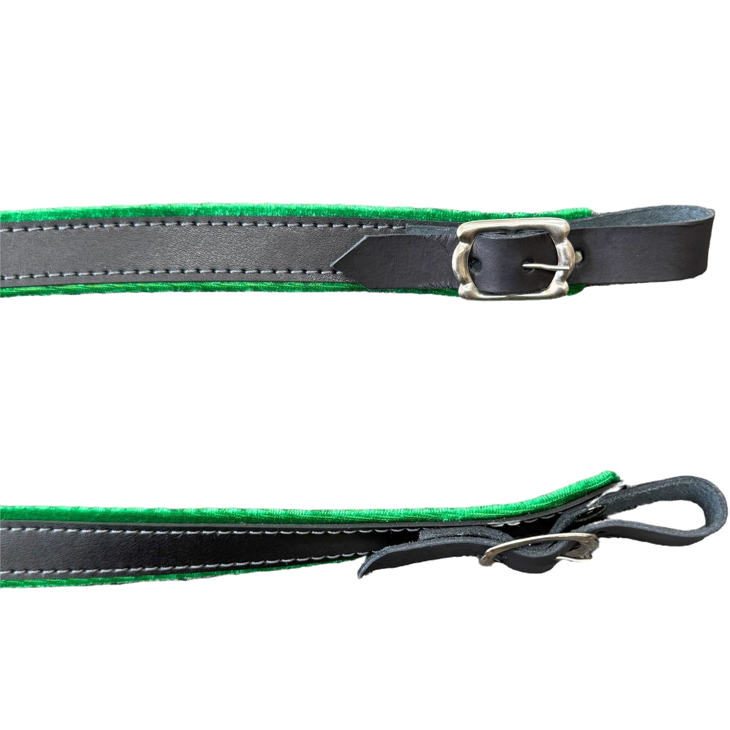 D'Luca MX3 Leather Accordion Straps Green/Black