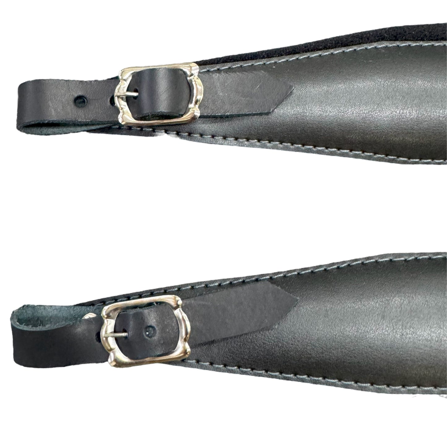 D'Luca MX3 Leather Accordion Straps Black/Black