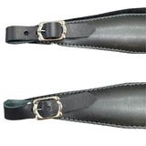 D'Luca MX3 Leather Accordion Straps Black/Black