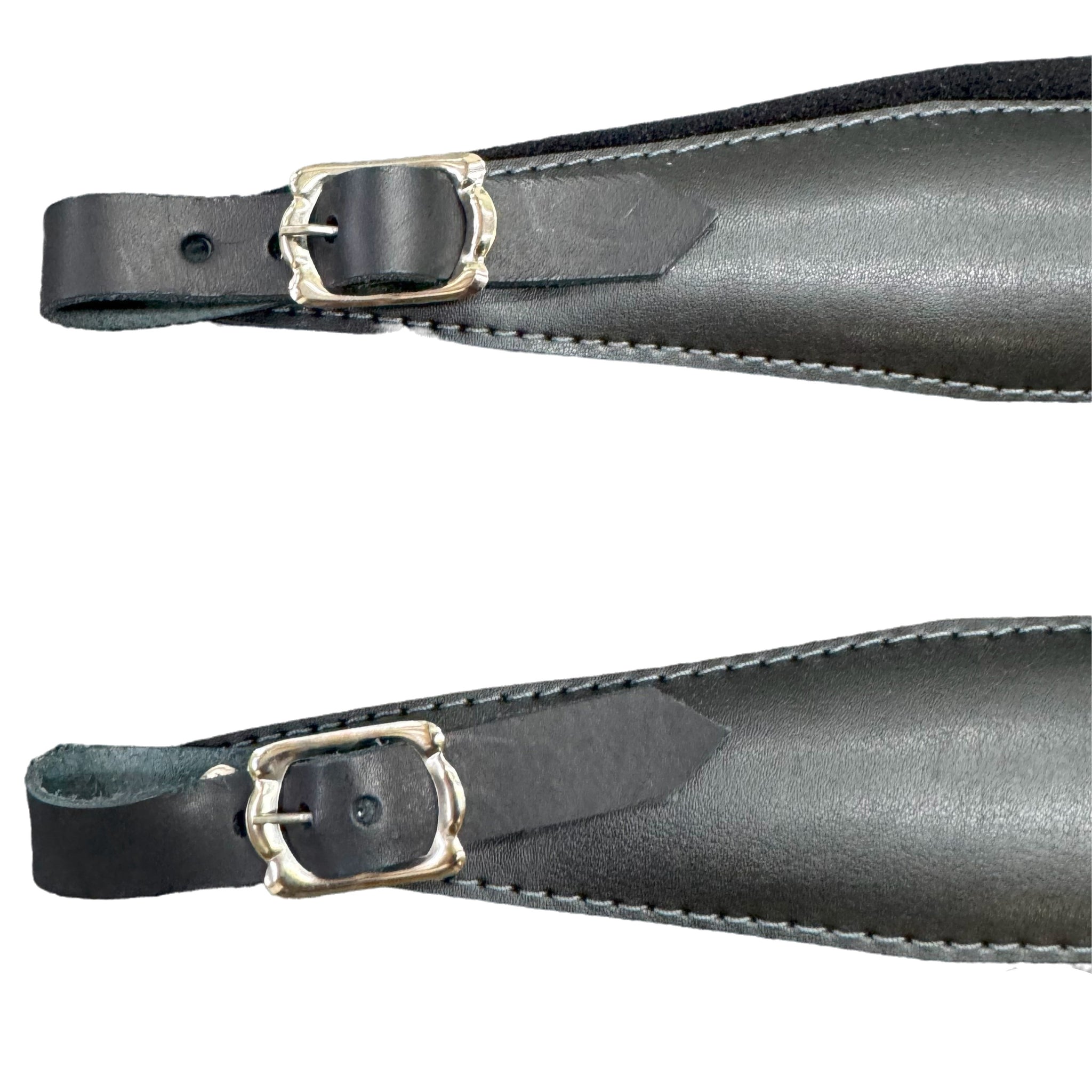 D'Luca MX3 Leather Accordion Straps Black/Black