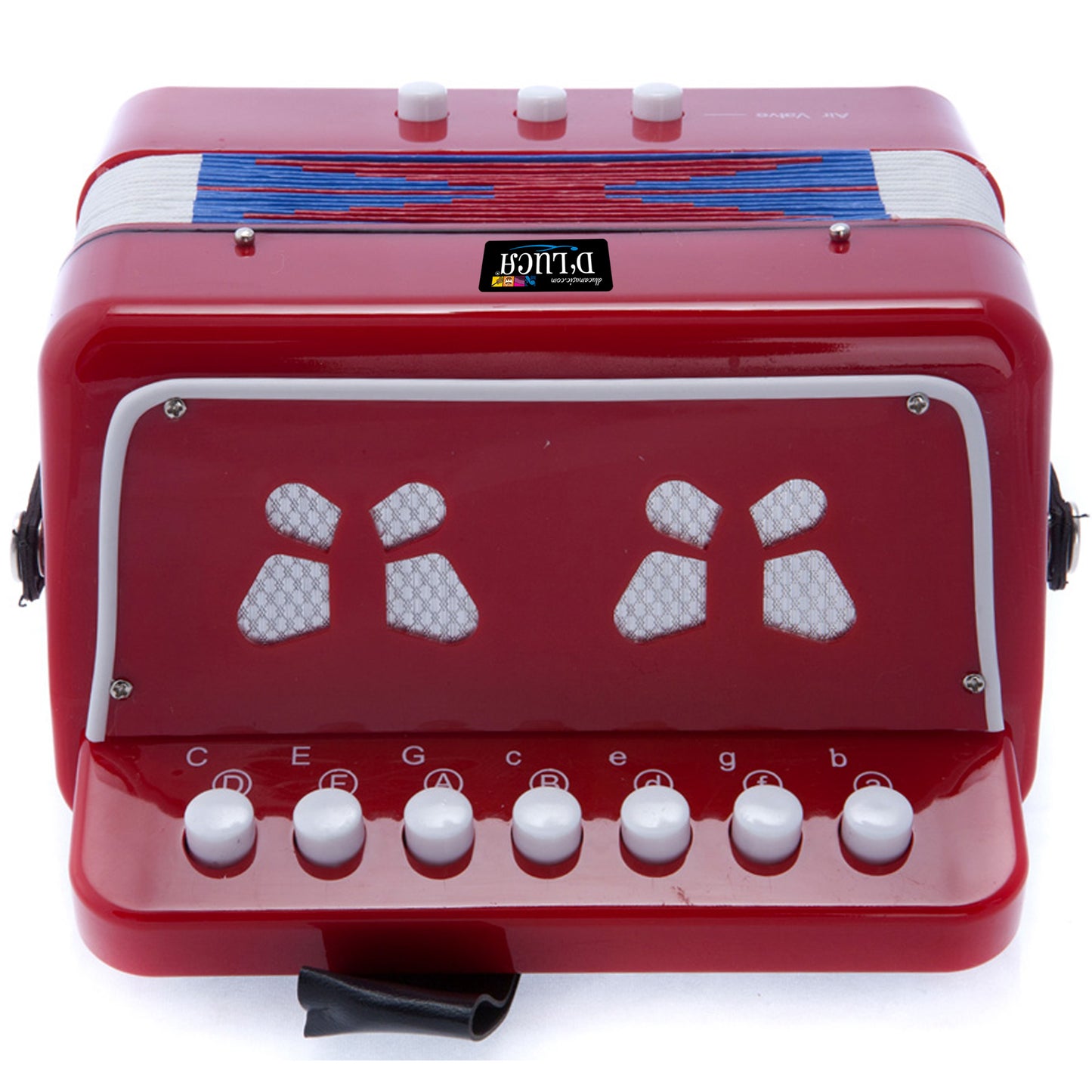 D'Luca Kids Series Button Accordion, Red