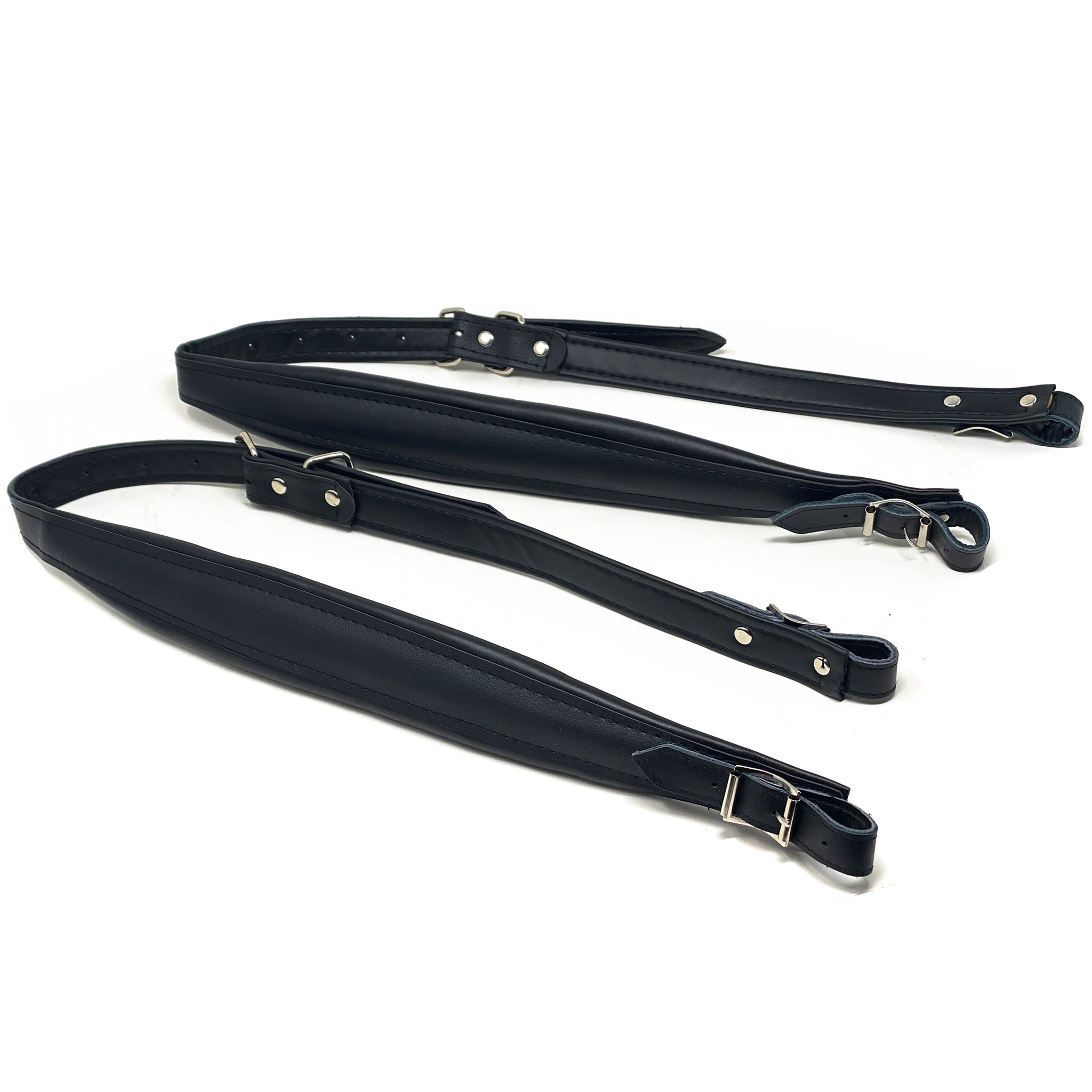 D'Luca Adjustable Accordion Shoulder Straps Set Black