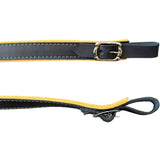 D'Luca MX3 Leather Accordion Straps Yellow/Black