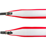 D'Luca MX3 Leather Accordion Straps Red/White