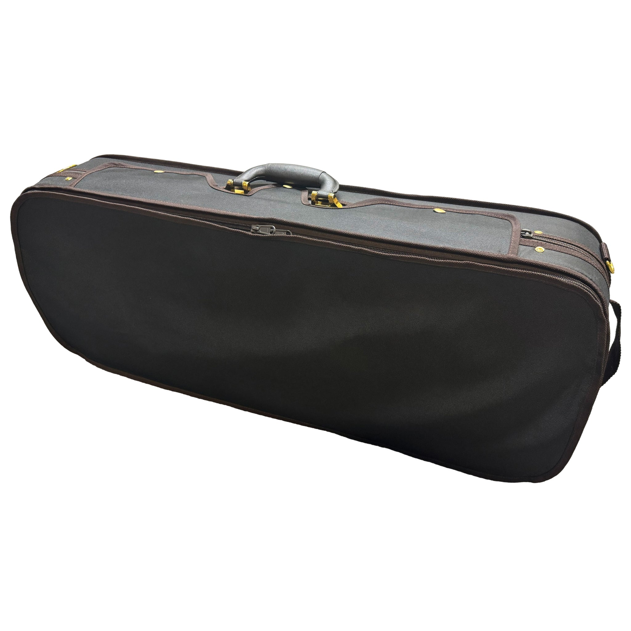 D'Luca Double Violin Case Black-Burgandy