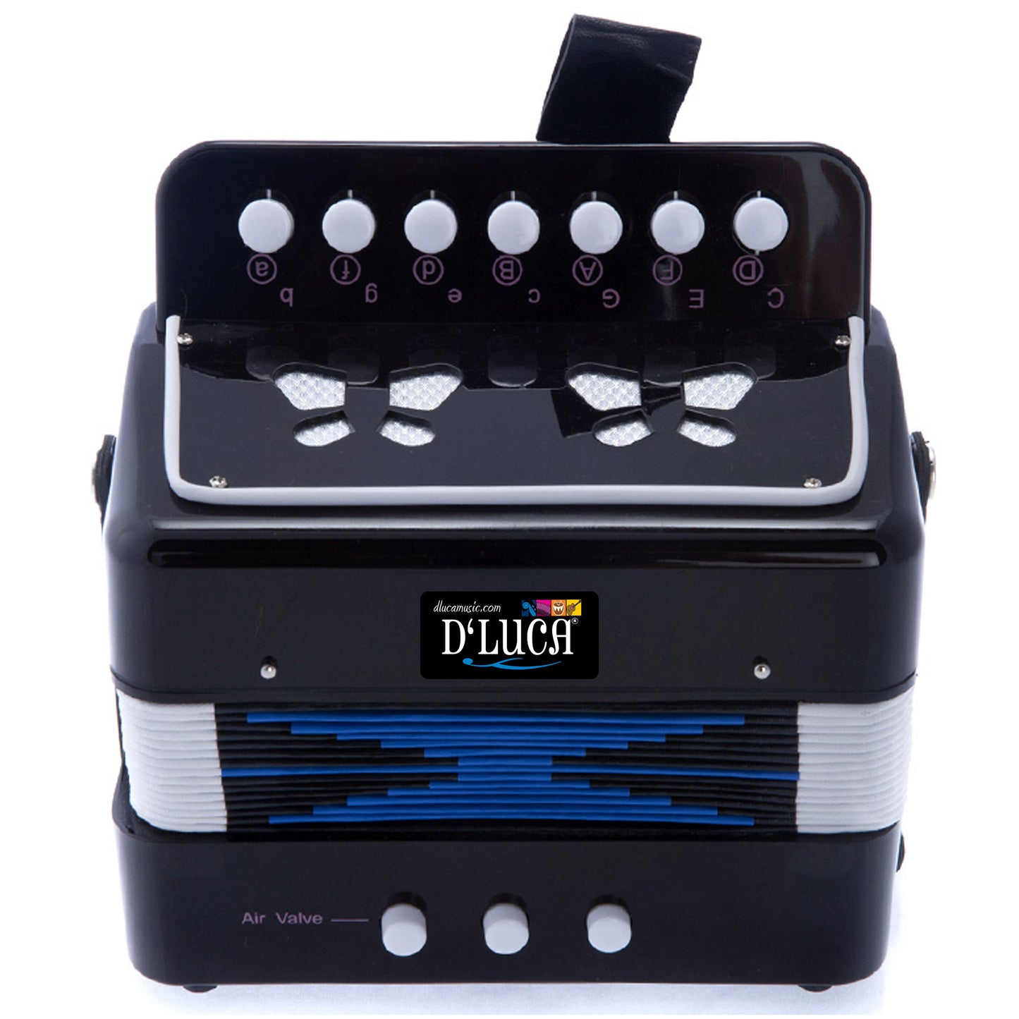 D'Luca Kids Series Button Accordion, Black