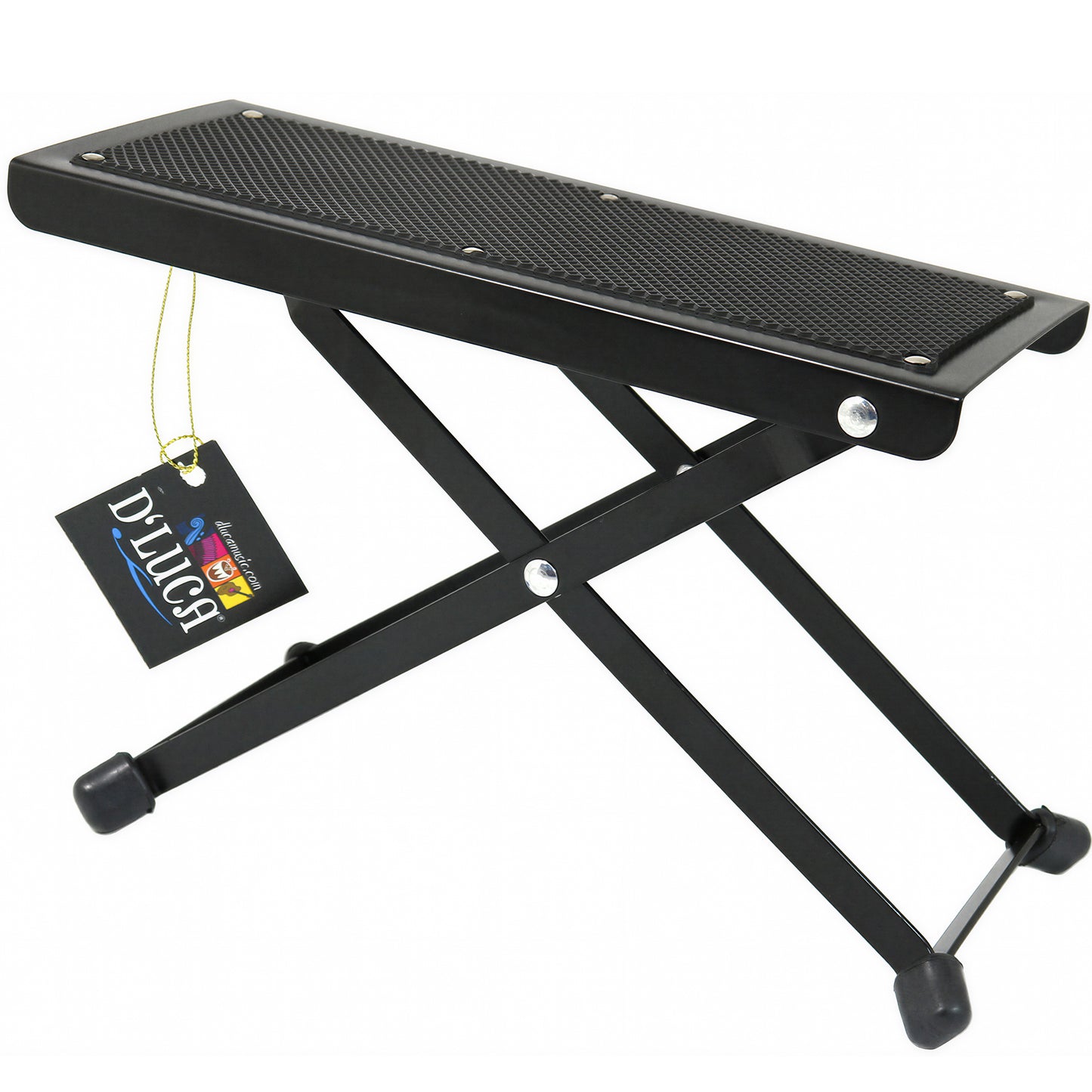 D'Luca Adjustable Guitar Foot Rest Stool, Black
