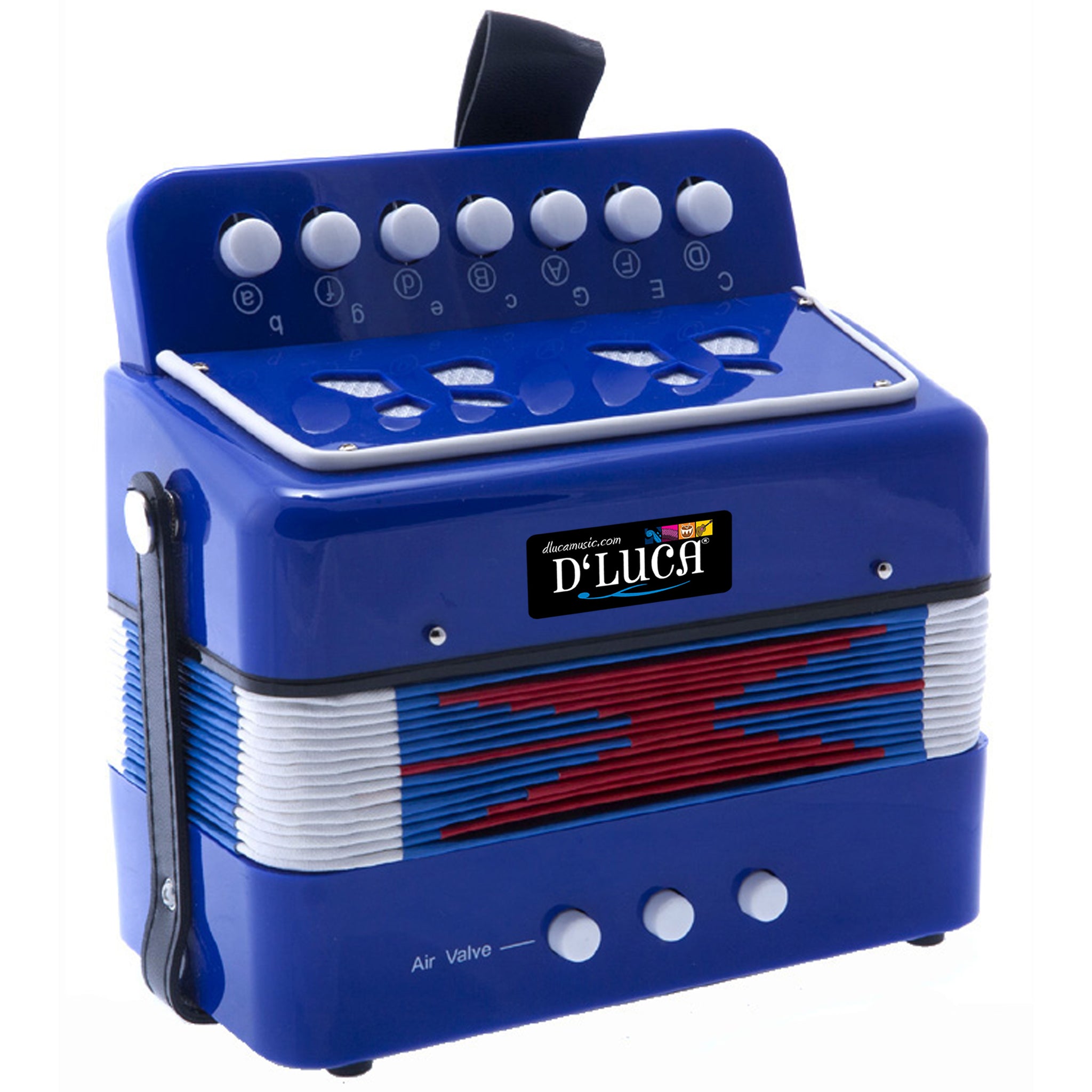 D'Luca Kids Series Button Accordion, Blue