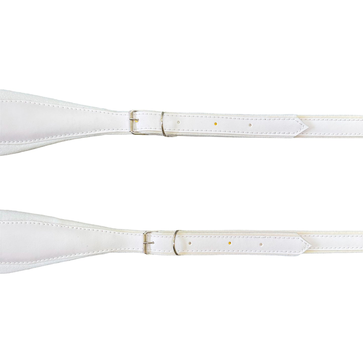 D'Luca MX3 Leather Accordion Straps White/White