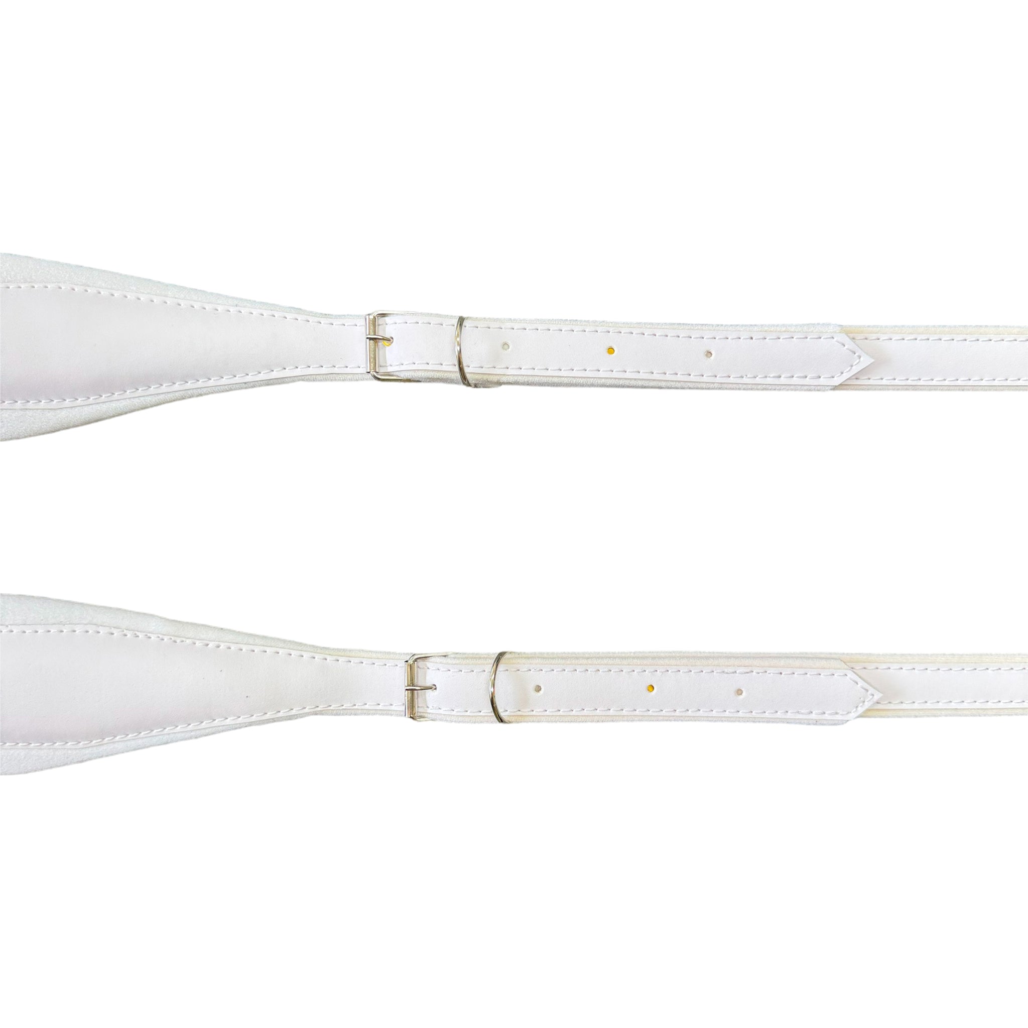 D'Luca MX3 Leather Accordion Straps White/White