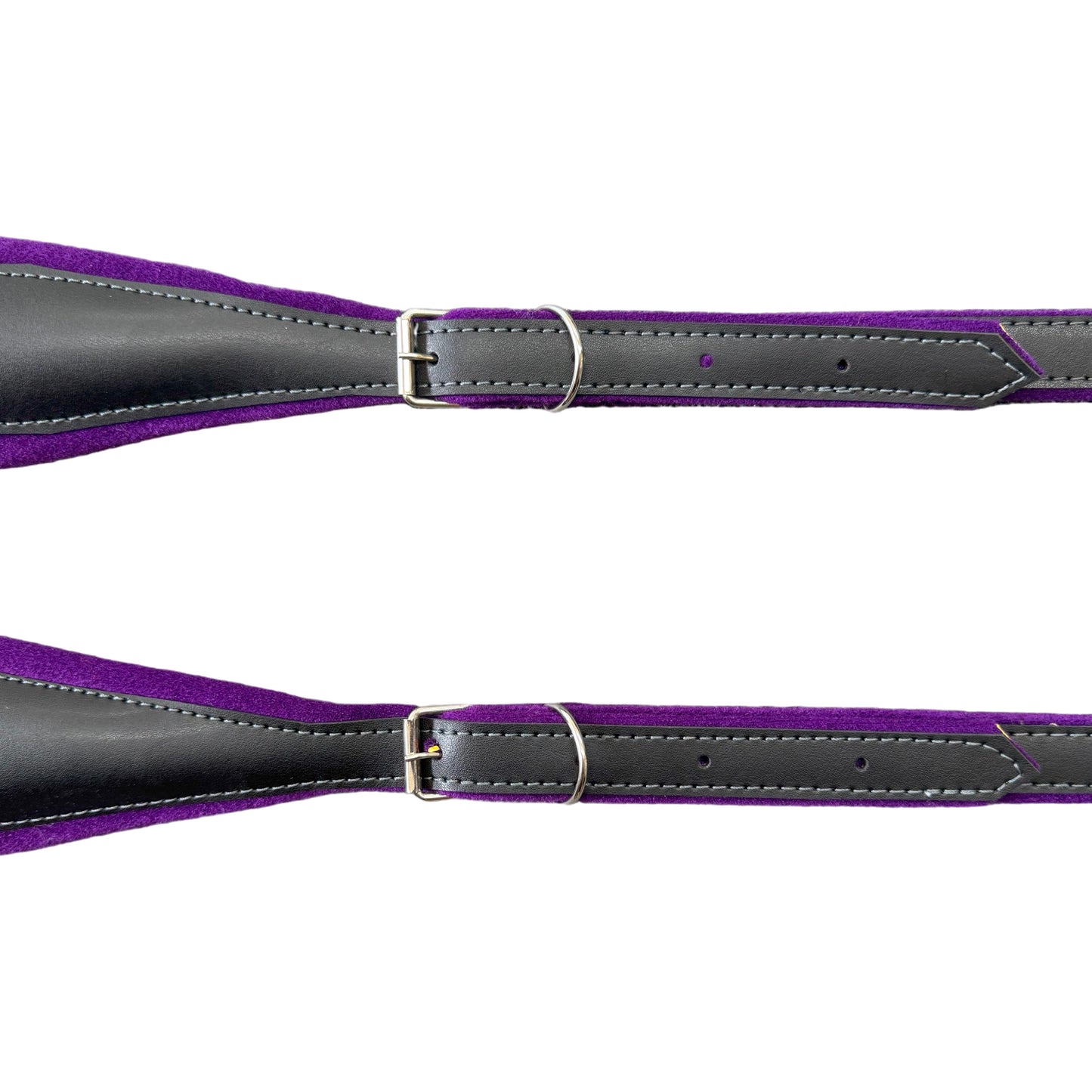 D'Luca MX3 Leather Accordion Straps Purple/Black