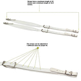 D'Luca Adjustable Accordion Shoulder Straps Set White