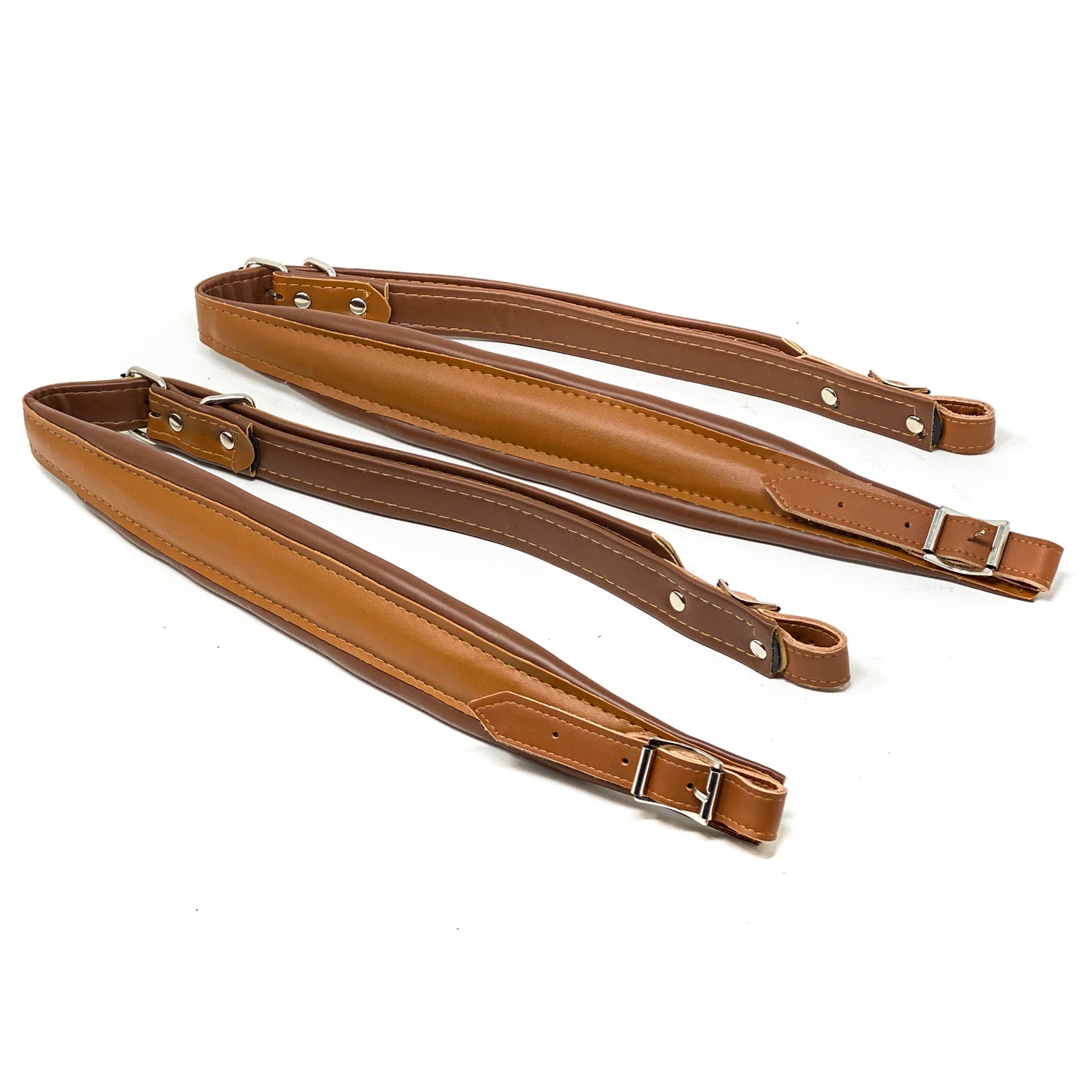 D'Luca Adjustable Accordion Shoulder Straps Set Brown