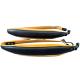 D'Luca MX3 Leather Accordion Straps Yellow/Black