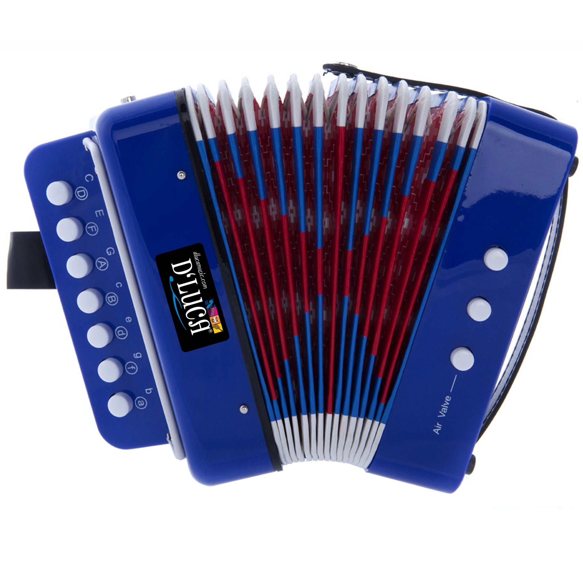 D'Luca Kids Series Button Accordion, Blue