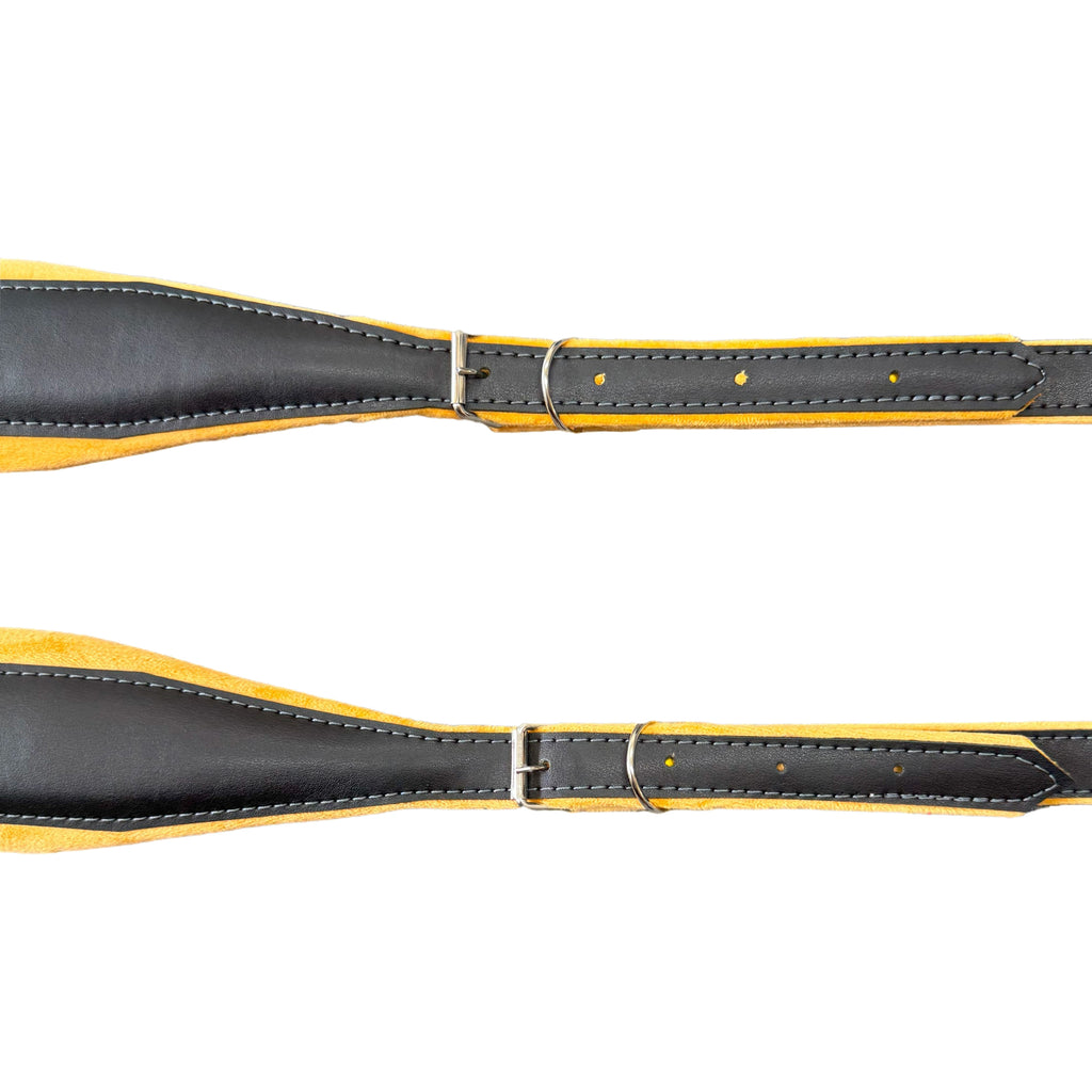 D'Luca MX3 Leather Accordion Straps Yellow/Black