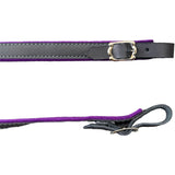 D'Luca MX3 Leather Accordion Straps Purple/Black