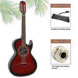 D'Luca Paracho Bajo Quinto Acoustic-Electric Tiger Red