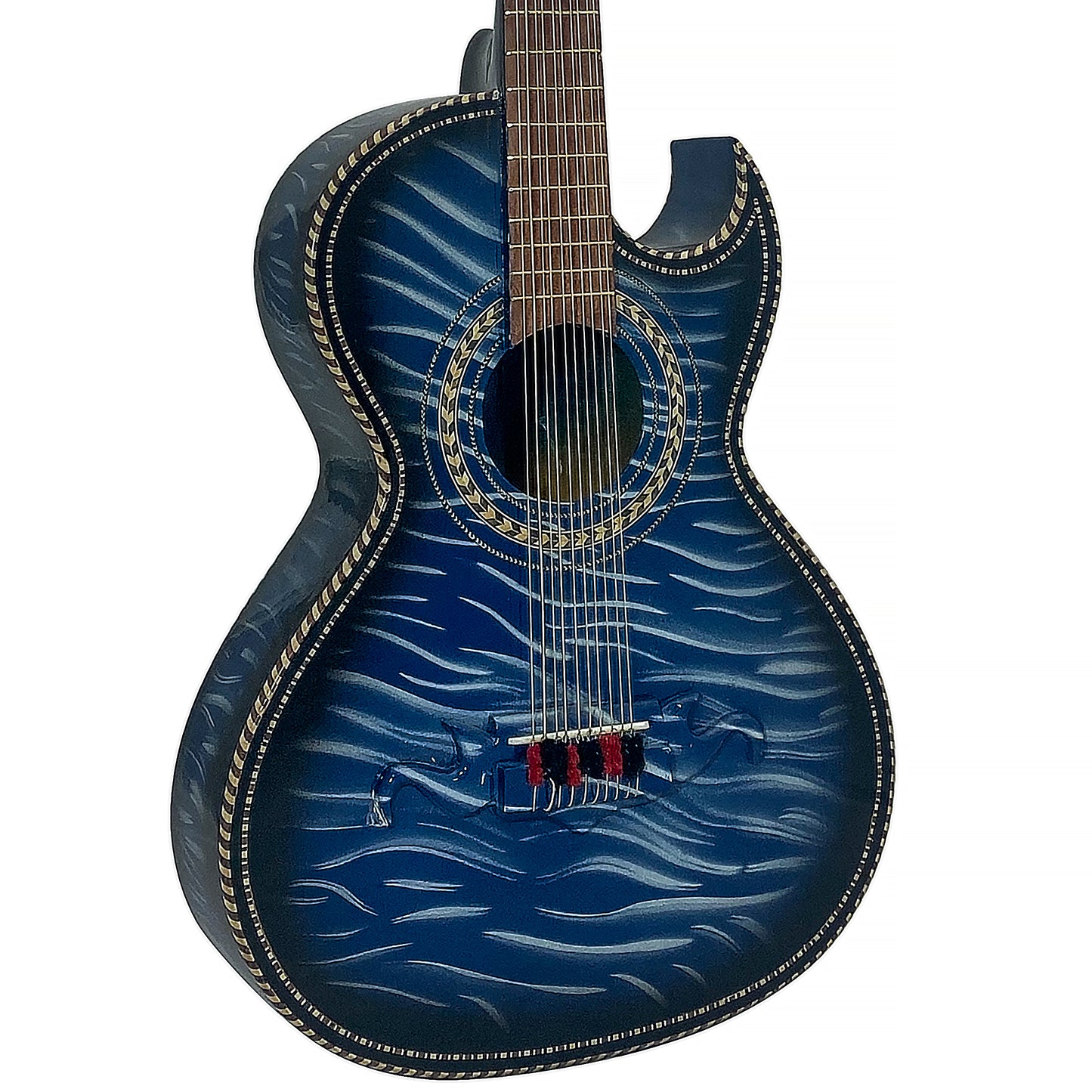 D'Luca Paracho Bajo Quinto Tiger Blue