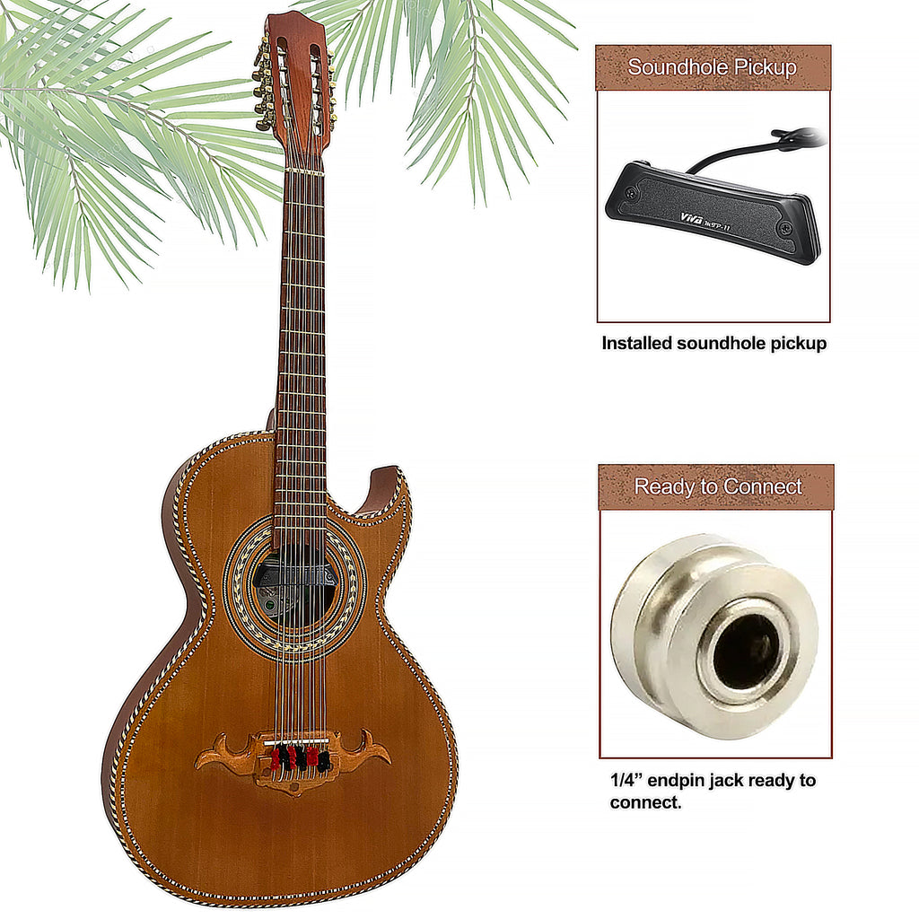 D'Luca Paracho Bajo Quinto Acoustic-Electric Brown