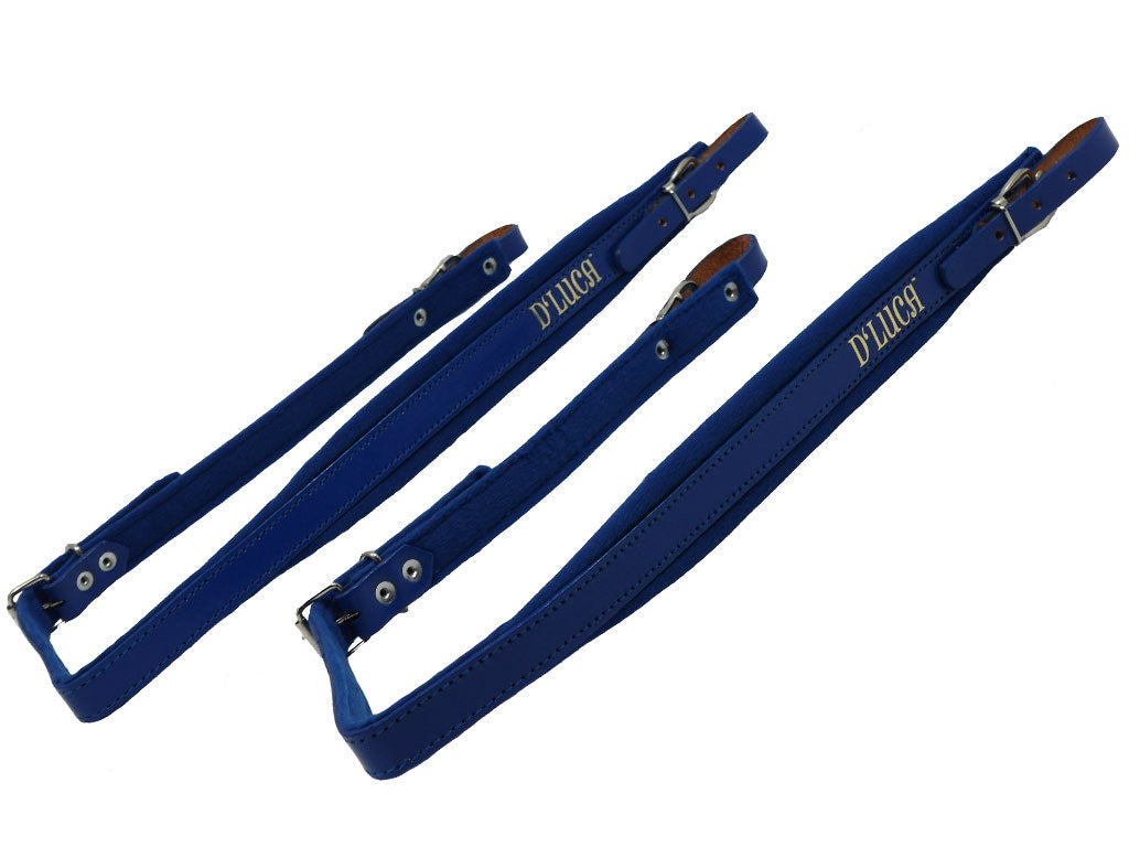 D'Luca Pro Slim Series Genuine Leather Accordion Straps Blue