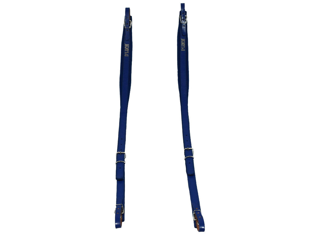 D'Luca Pro Slim Series Genuine Leather Accordion Straps Blue