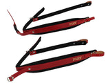 D'Luca Pro SM Series Genuine Leather Accordion Straps Red/Black