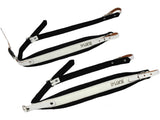 D'Luca Pro SM Series Genuine Leather Accordion Straps White/Black