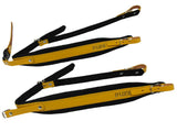 D'Luca Pro SM Series Genuine Leather Accordion Straps Yellow/Black