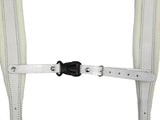 D'Luca Pro SM Series Genuine Leather Accordion Straps White/White