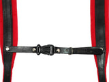 D'Luca Pro SM Series Genuine Leather Accordion Straps Black/Red