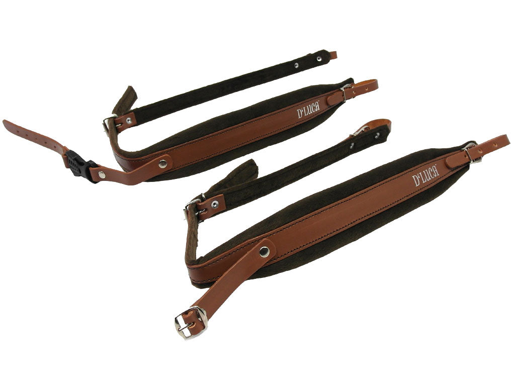 D'Luca Pro SM Series Genuine Leather Accordion Straps Brown/Brown