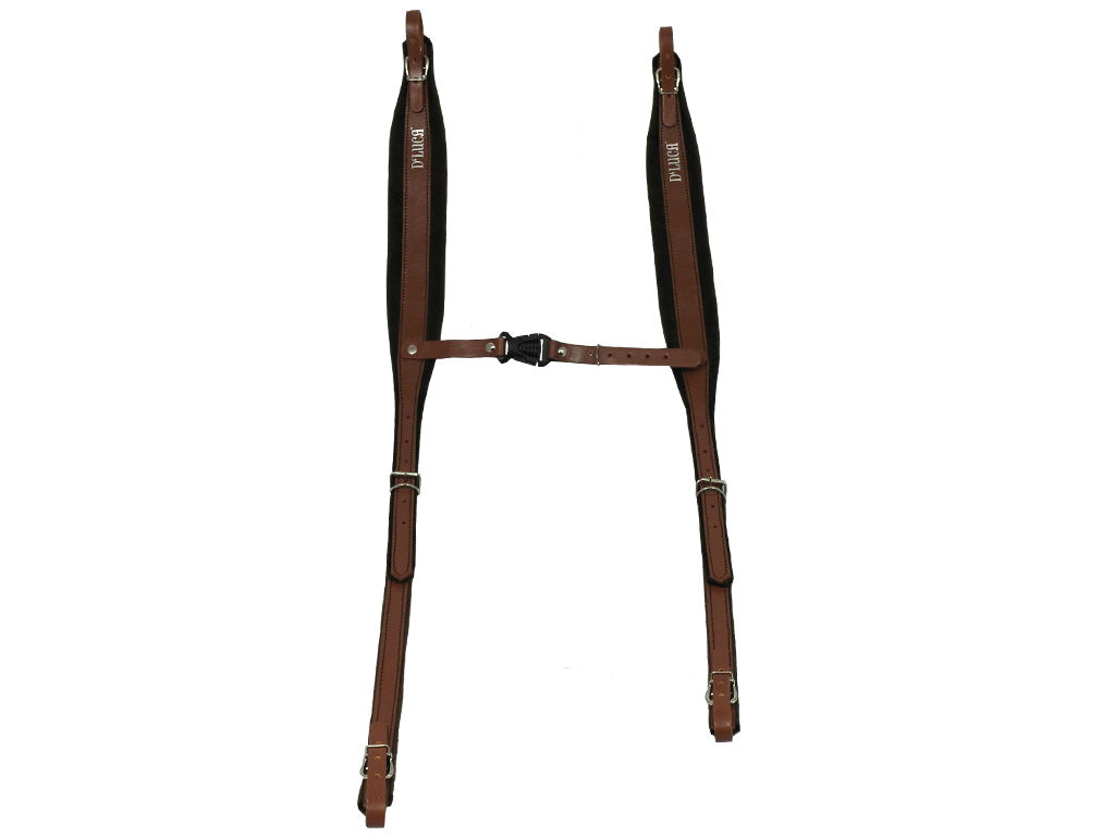 D'Luca Pro SM Series Genuine Leather Accordion Straps Brown/Brown