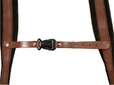 D'Luca Pro SM Series Genuine Leather Accordion Straps Brown/Brown