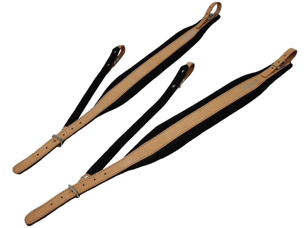 D'Luca Pro SG Series Genuine Leather Accordion Straps Natural/Black