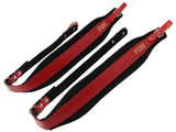 D'Luca Pro SG Series Genuine Leather Accordion Straps Red/Black
