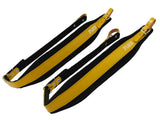 D'Luca Pro SG Series Genuine Leather Accordion Straps Yellow/Black
