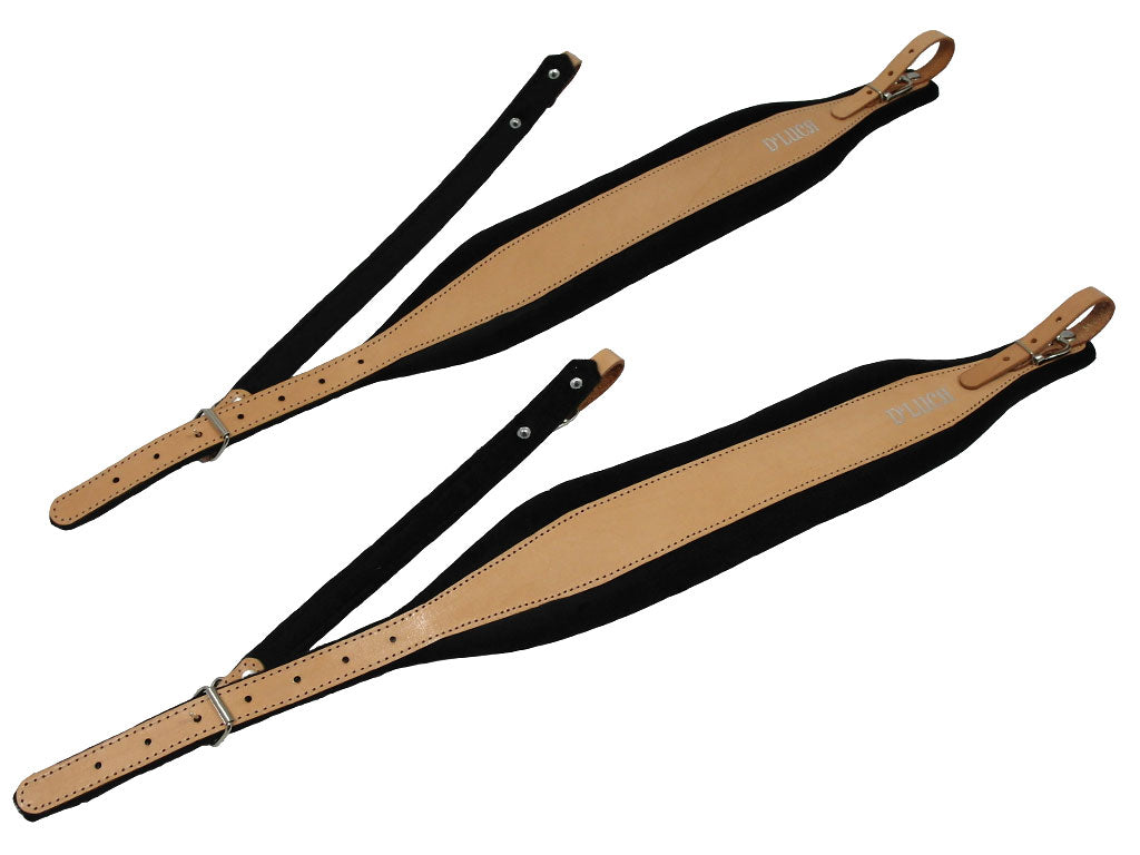D'Luca Pro SB Series Genuine Leather Accordion Straps Natural/Black