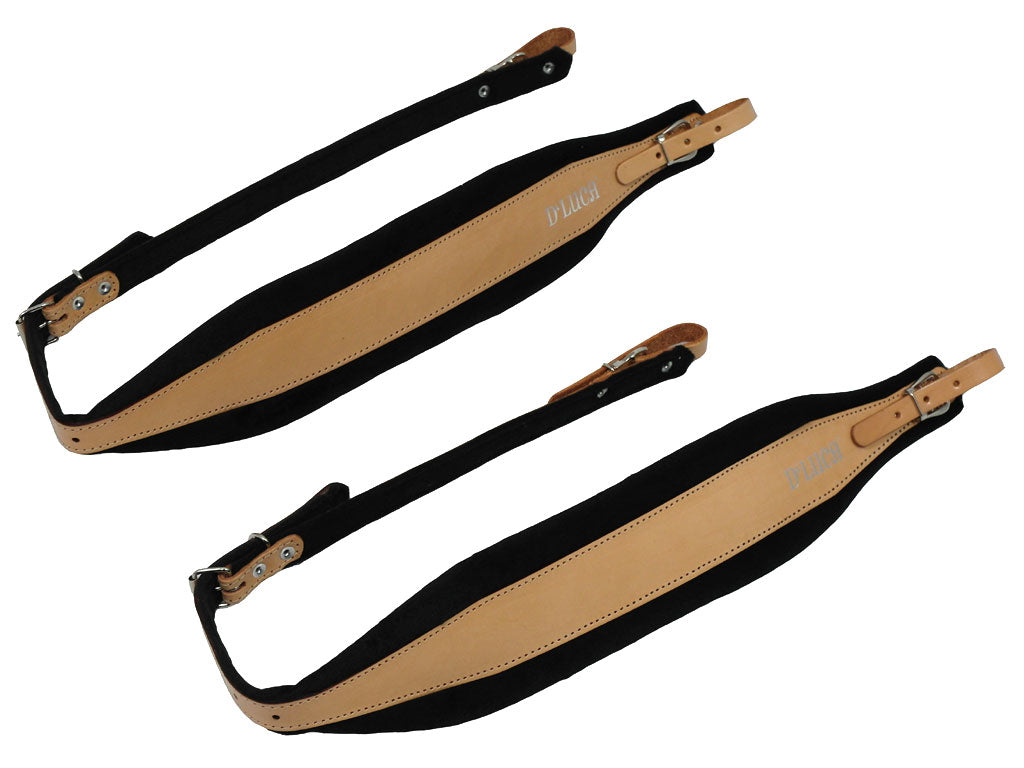 D'Luca Pro SB Series Genuine Leather Accordion Straps Natural/Black